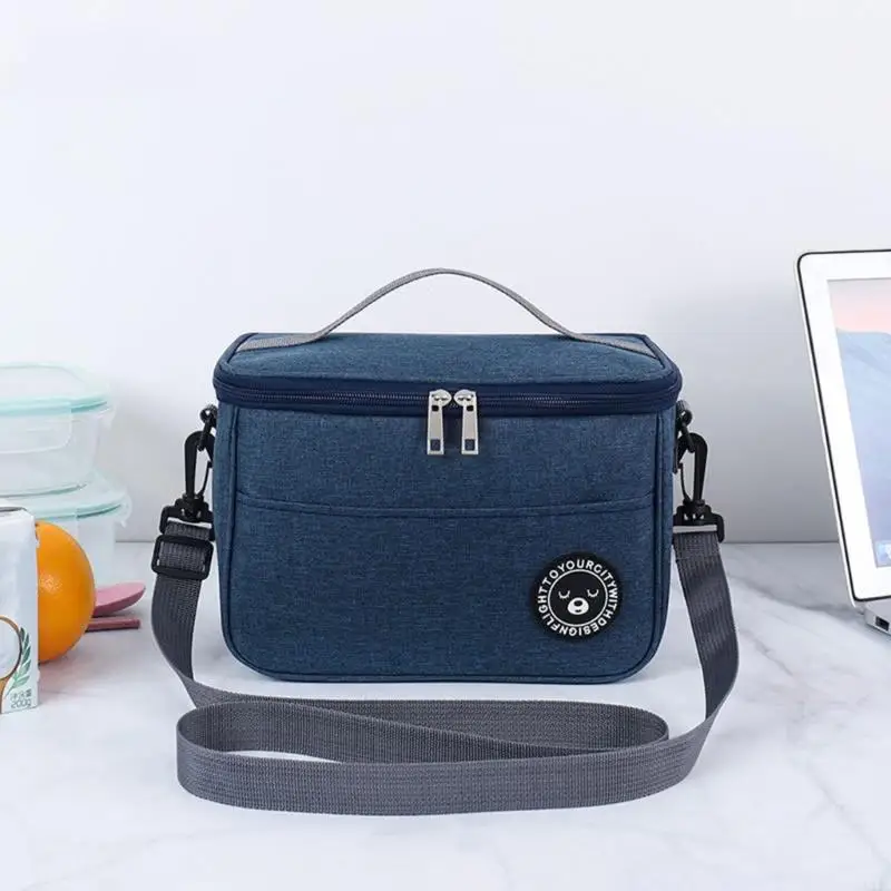 Camping Thermal Cooler Bag with Shoulder Strap Waterproof Oxford Cloth Picnic Insulated Bag Lunch Boxes Picnic Basket