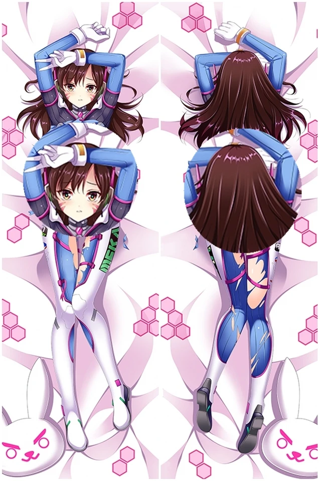 Anime Game OW DVA Cosplay Dakimakura Pillow Case Hugging Body Gift