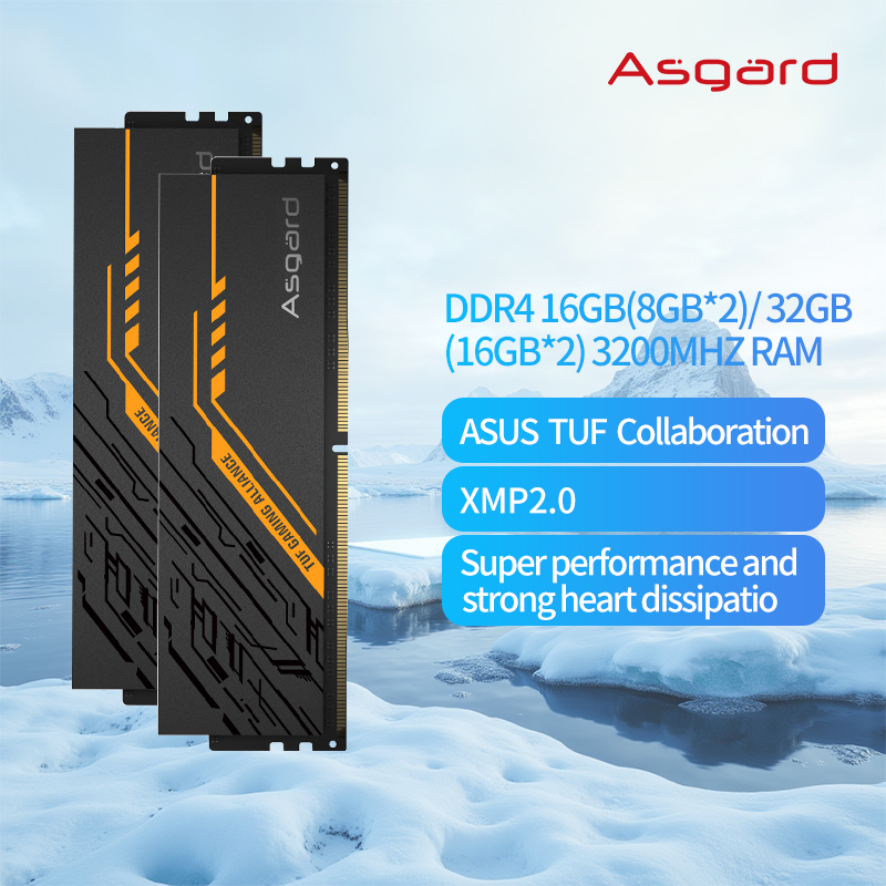 Asgard TUF Series DDR4 RAM PC  16GB 32GB   3200MHz RAM   for Desktop Dimm XMP2.0 Desktop Gaming Memoria Rams