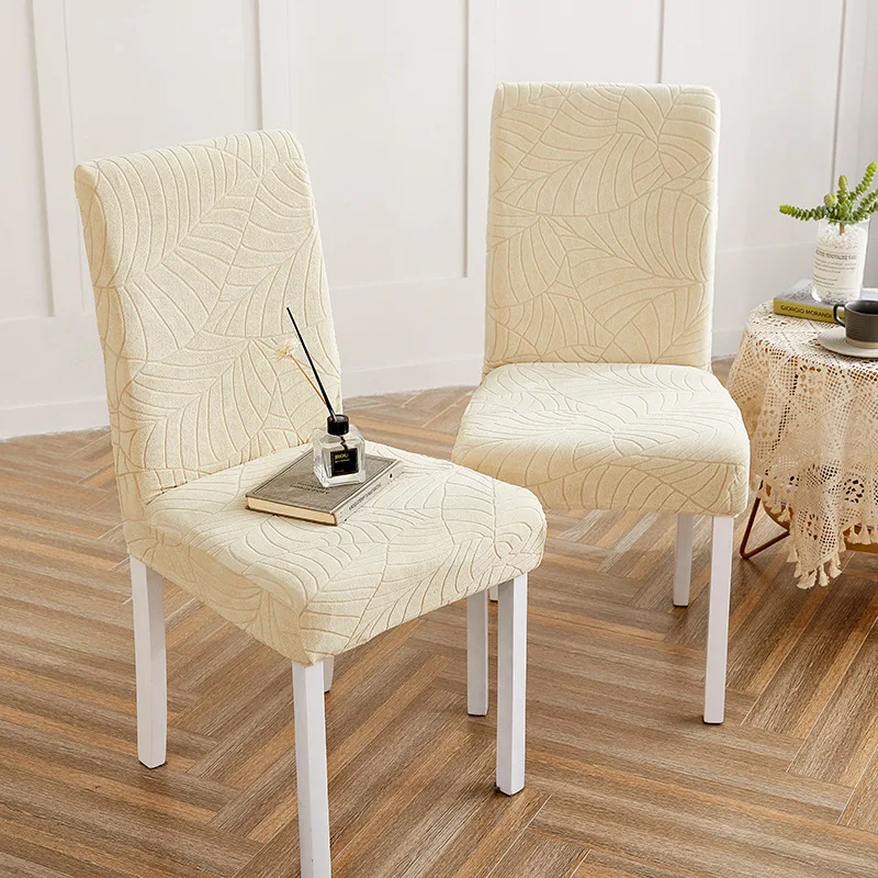 

Jacquard Chair Cover for Dining Room Thick Fabric Chair Slipcover Protector Washable Seat Cover for Hotel Banquet