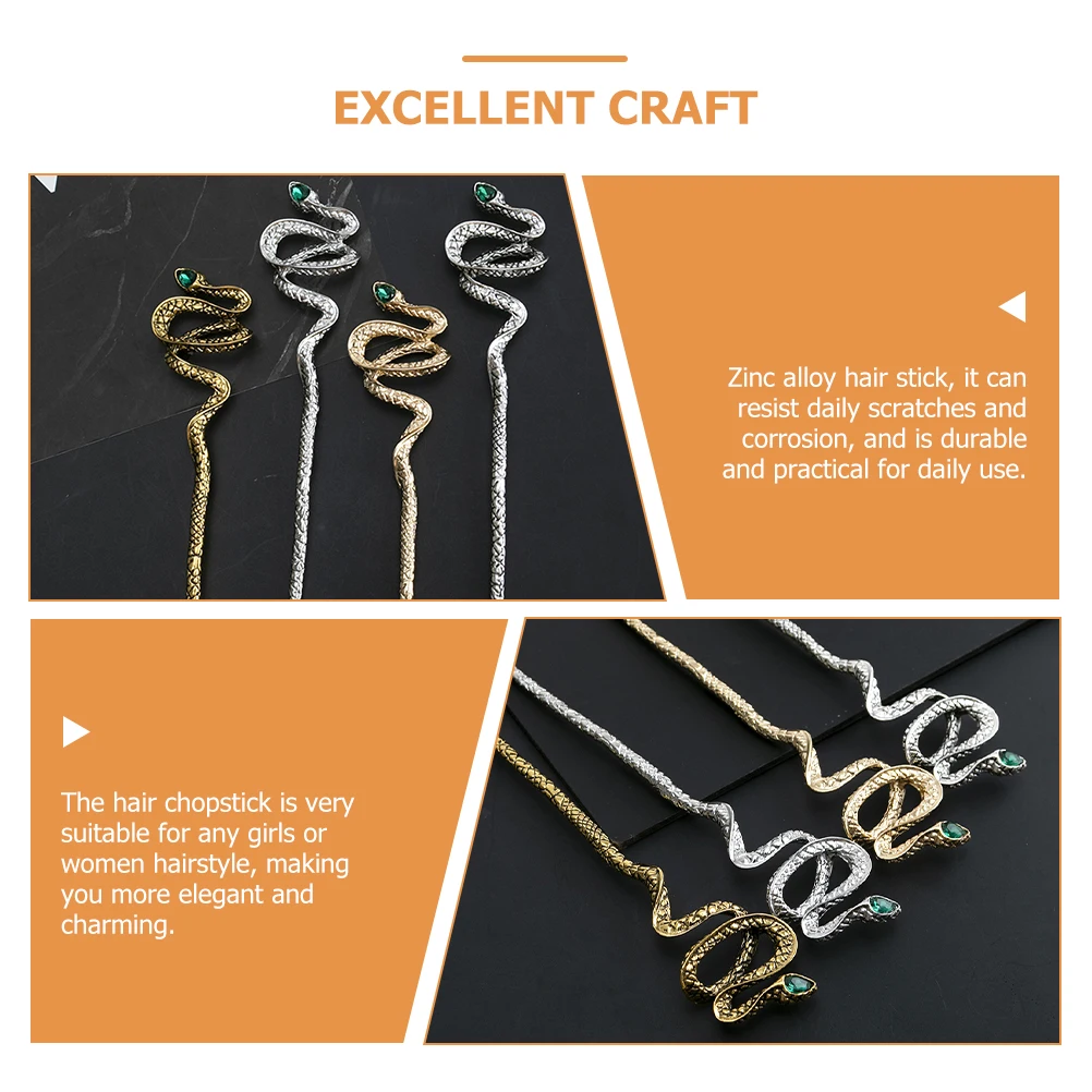 2Pcs SnakeShape ZincAlloy     ׼ ׼   Ÿ DIY  ũ  ѻ