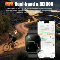 Nouvelle montre connectée militaire 2026 avec GPS double bande, boussole, étanchéité IP68K, appels Bluetooth, moniteur de fréquence cardiaque, montre de sport intelligente pour iOS et Android 2