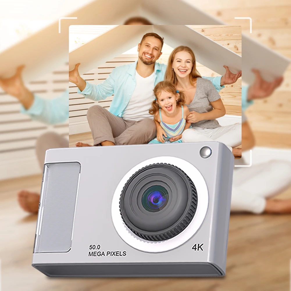 Digital Camera Dual Lens CCD Camera HD 1080P 48MP 4X Zoom Digital Point and Shoot Camera Anti Shake Birthday Gifts for Students images - 6