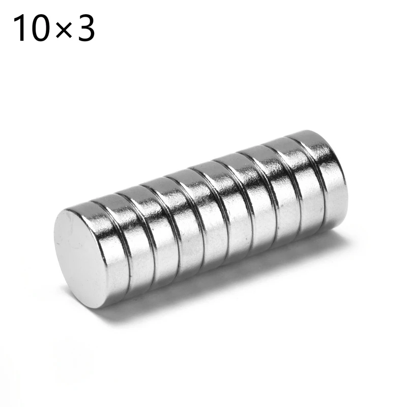 10 20 50PCS/LOT NdFeB Magnet 10*1 10*2 10*3 10*4 N35 Disc MAGNET 10x1 10x2 10x3 10x4 Round Speaker magnets imanes new magnet
