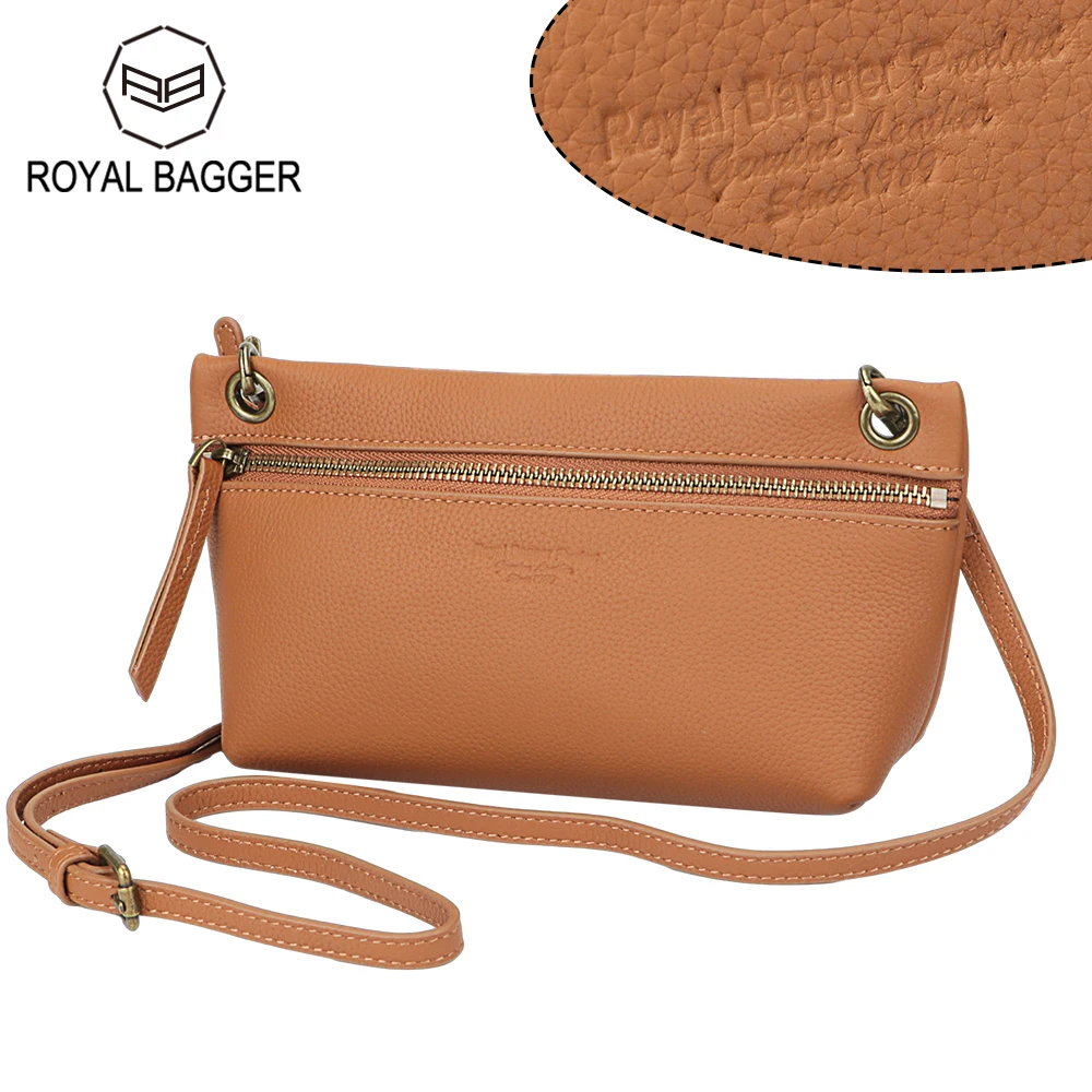 로얄 배거 정품 소가죽 크로스바디 숄더백, 스타일리시한 소형 스퀘어 백, 캐주얼한 여성 핸드백, 1564 Best5