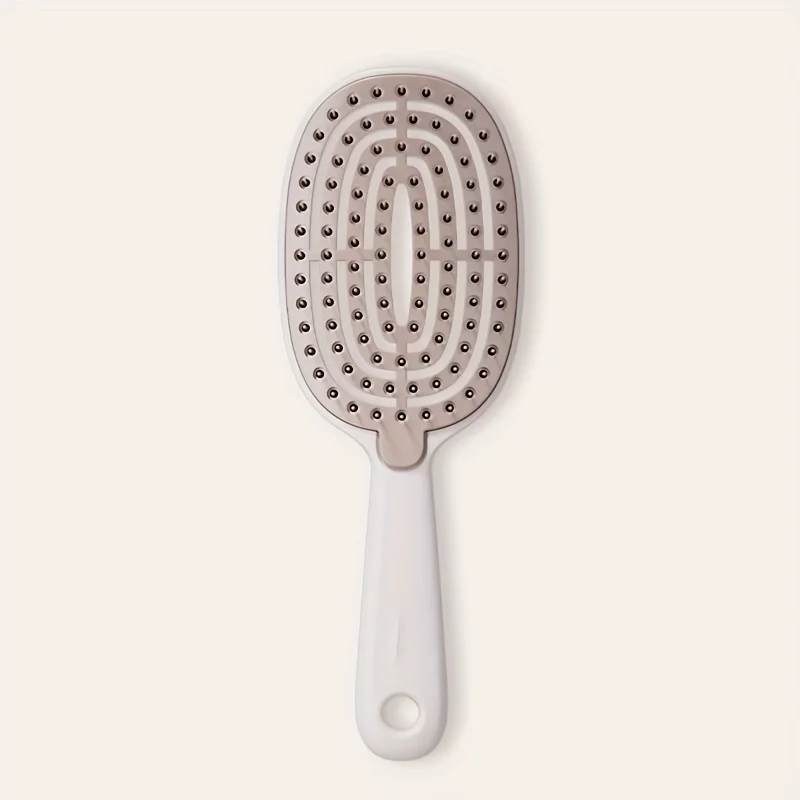 Fashionable Women's Portable Hair Comb Hollow - Out Design Hair Brush Minimalist Scalp Massage Comb Anti - Tangling Hairbrush