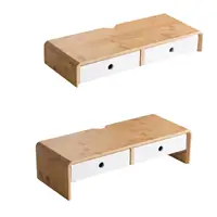 Monitor Stand Riser Computer Stand Computer Monitor Heightening Rack Bamboo for Home Use Office Living Room Apartments Printers