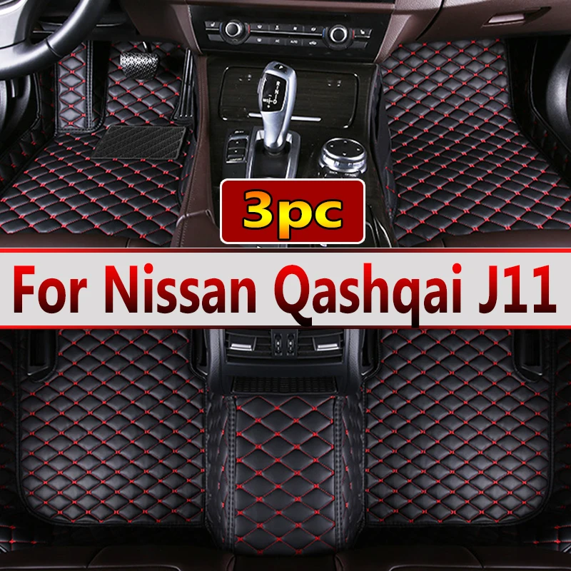 

Кожаные автомобильные коврики для Nissan Qashqai J11 2020 2019 2018 2017 2016 2015 2014, коврики, накладки, аксессуары для интерьера