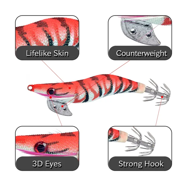 빛나는 오징어 지그: 물속에서 뛰어난 성능을 발휘하는 유혹적인 낚시 동료