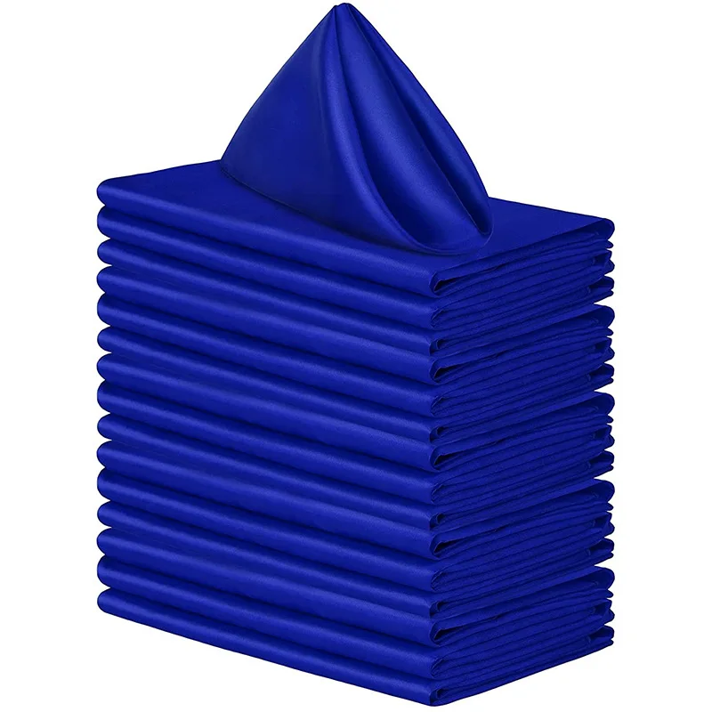 50pcs Satin Napkins Soft Dinner Napkins 43*43cm Square Table Napkins for Restaurant Weddings Party Dinner Decoration 2
