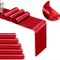 30cmx275cm Satin Table Runner Banquet Wedding Silk Ribbon Table Flags for Party Supply  Decoration Table Cover RunnerTablecloth 1