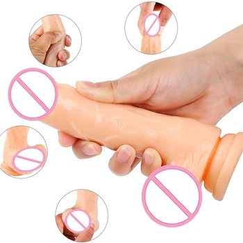 Realistic Dildo Cock With Suction Cup For Women TPE Anal Butt Plug Huge Big Fake Penis Masturbator Sex Toys Private 4 Sizes 4