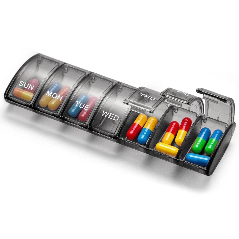 Deluxe Weekly Pill Organizer with X-Large Compartments