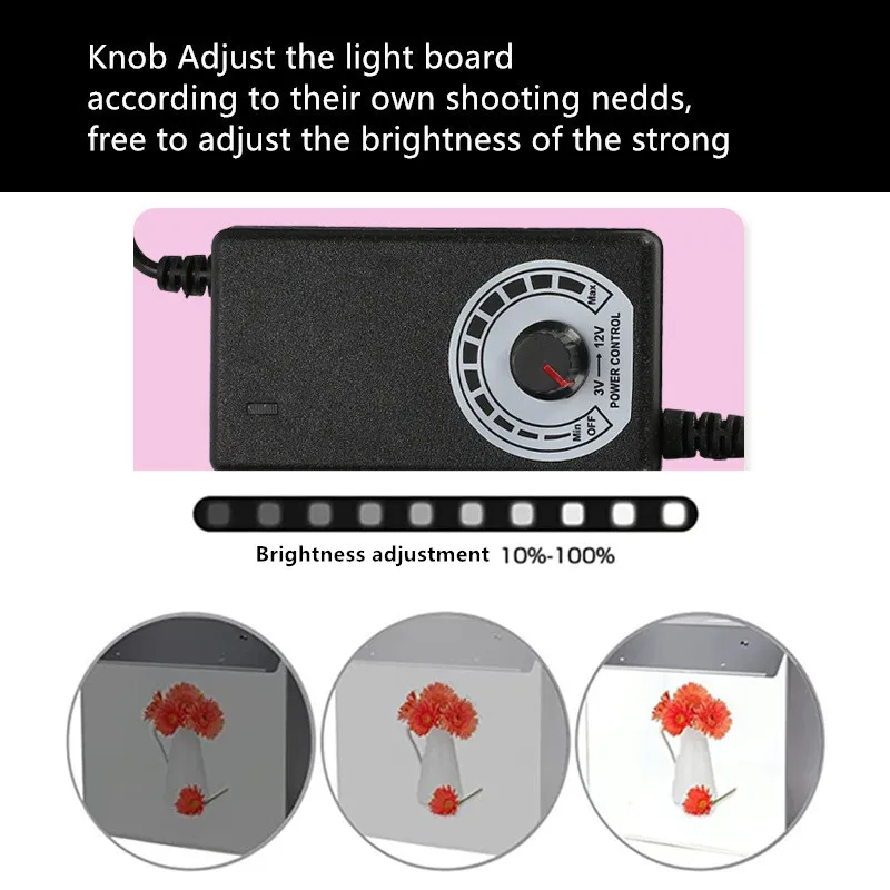 40cm Fold Photography Light Box Portable Dimmable Photo Studio LED Softbox Table Shooting Tent Lights Kit With 6 Backdrops