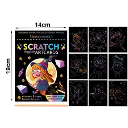 Vibrant Scratch Off Art Set for Kids - Creative DIY Graffiti and Educational Craft Kit (Magical)