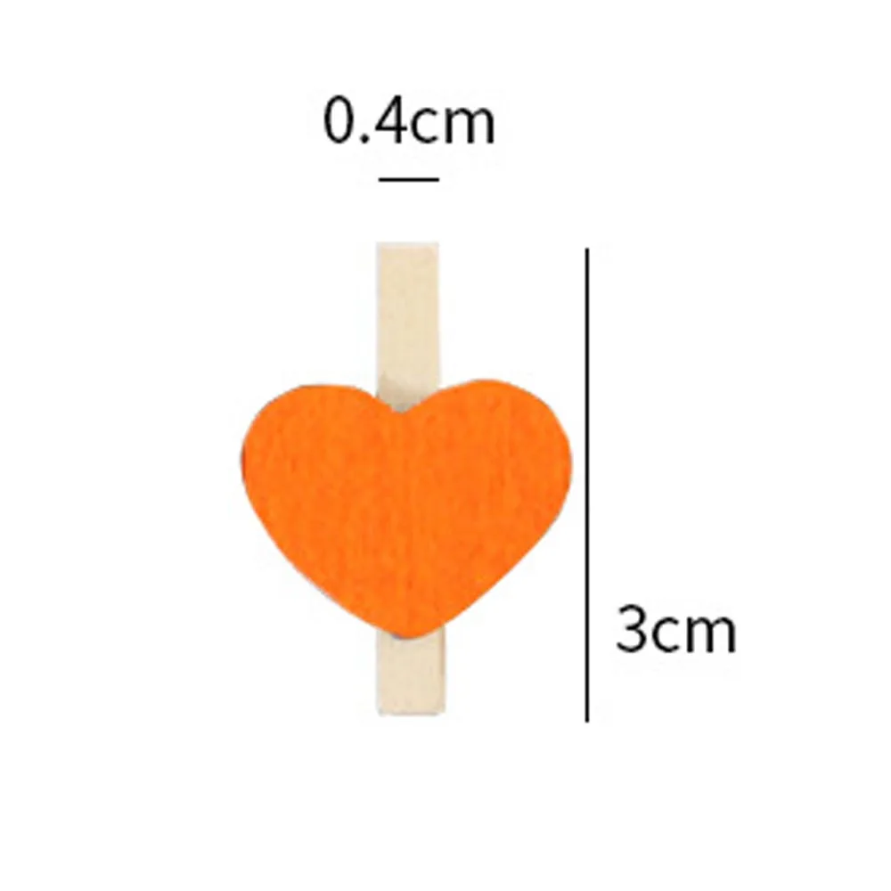 Paper Clips Wooden Clips 30x4mm 20pcs Wooden Colored Love Heart Photo Clips Memo Paper Peg Clothespin Stationery Christmas Wedding Party Craft Home Decor