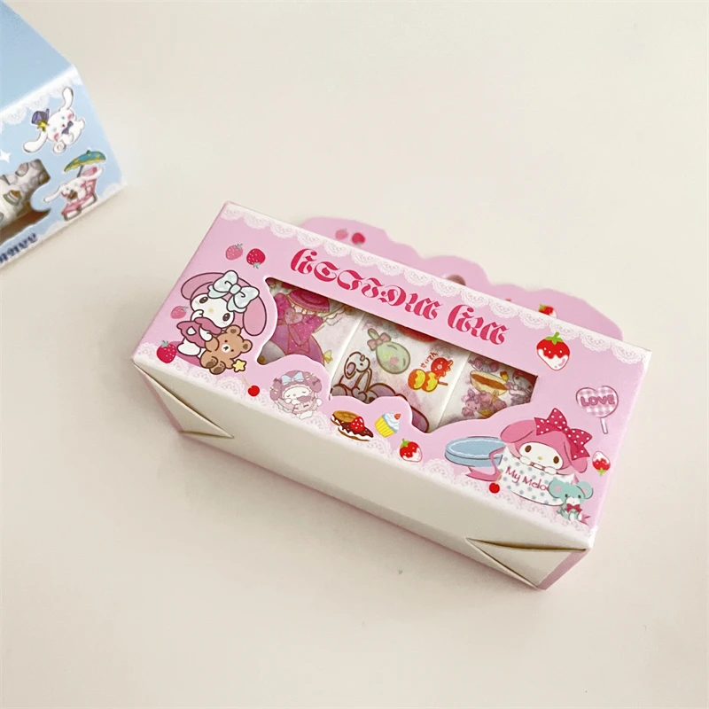4Roll/set Cute Cartoon Character Decoration Adhesive Masking Washi Tape Kids Scrapbooking Journal Collage Material Stickers Gift 6