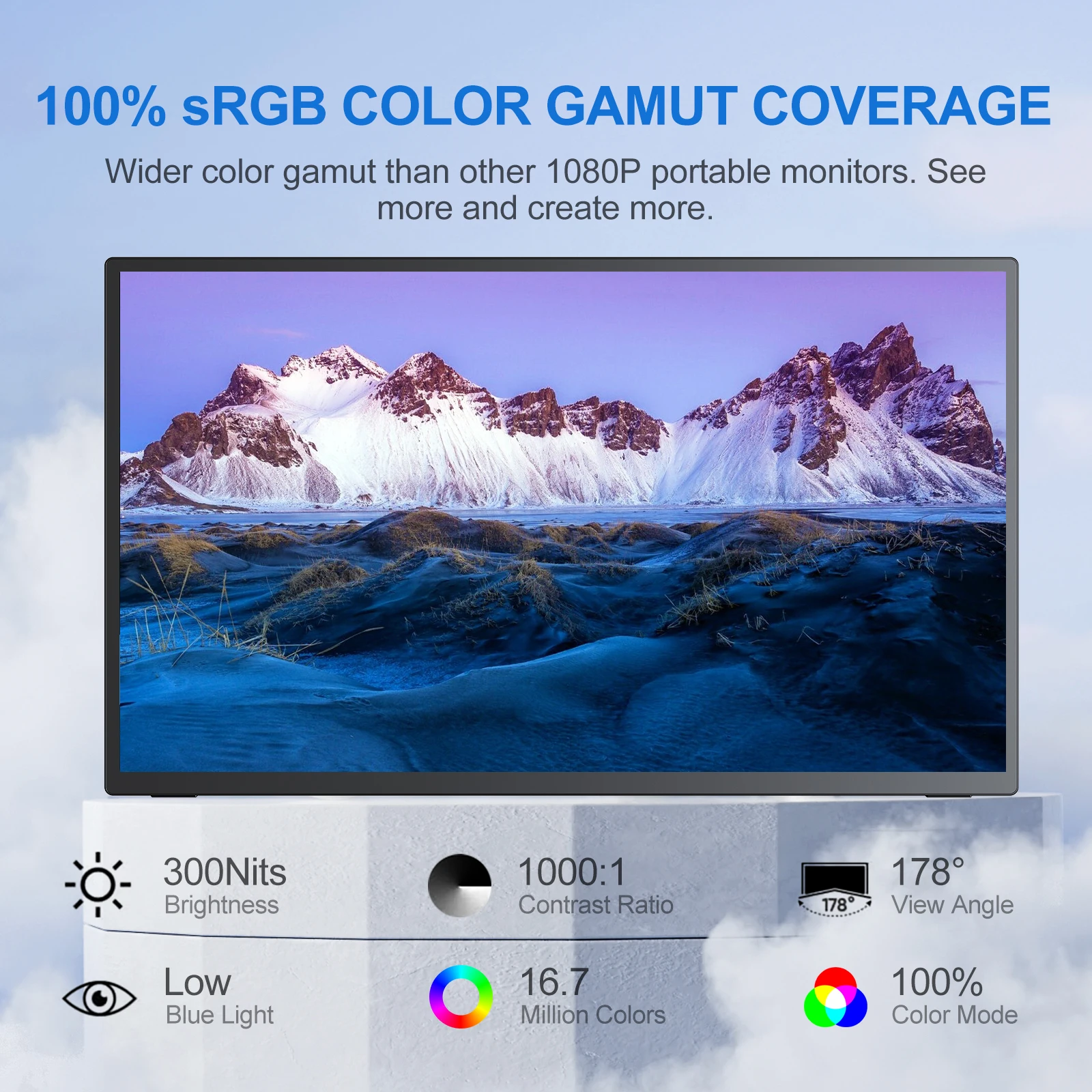 UPERFECT 18.5 ġ ޴ ġ ũ 120hz  1080P HDMI Type-C HDR FreeSync  ÷ Ʈ ȭ ǻ Xbox ġ PS4/5