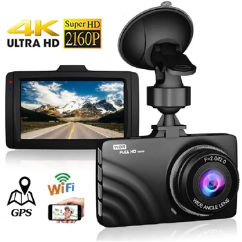 4K 2160P Car DVR WIFI GPS Dashcam Vehicle Camera Drive Video Recorder Registrar Black Box Night Vision Car Accessories Dashcam