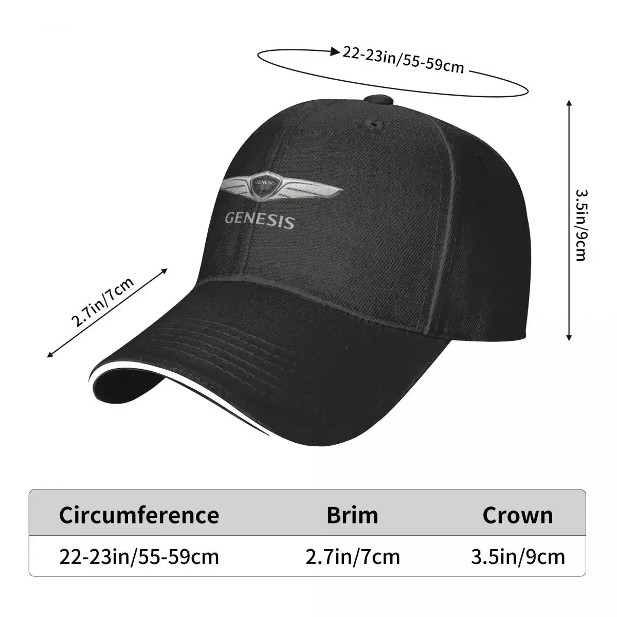 CAR - "GENESIS CAR" - LOGOCap Baseball Cap Cap Golf Hat Women Winter Men's 6