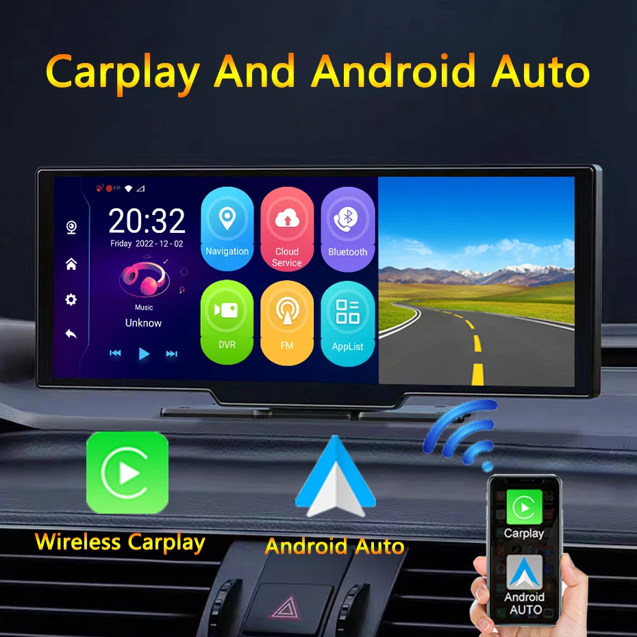 10.26 ġ 4G  ķ ̷, ȵ̵ 10, GPS, FHD, 1080P, DVR, ī÷, ȵ̵ ڵ ̺   ,  