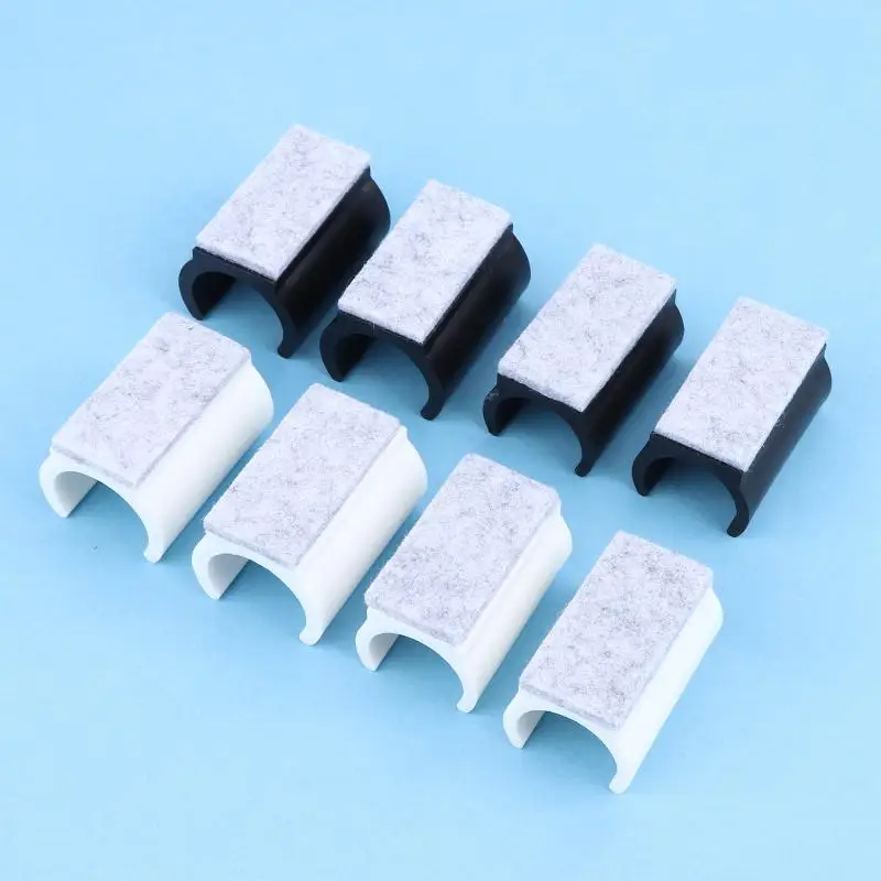 새로운 10Pcs U 자형 의자 다리 패드 19/22/25mm 미끄럼 방지 소음 감소 의자 다리 캡 펠트 바닥 보호기 가구 액세서리