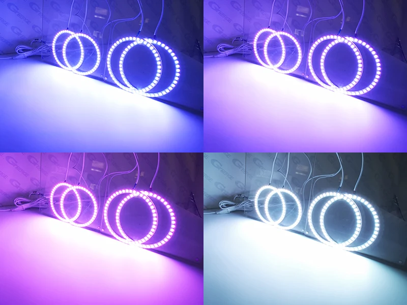 혼다 인테그라 DC5 아큐라 RSX 2005 2006 주간 주행등 블루투스 앱 멀티 컬러 울트라 브라이트 RGB LED 엔젤 아이즈 키트 헤일로 링