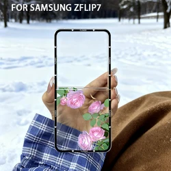 Cute Pink Lily Simplicity Phone Case - Cartoon Transparent Cover - Galaxy Z Flip7 (-1)