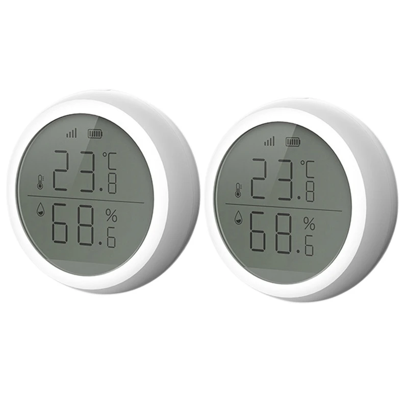 

2X Zigbee 3.0 Wireless Temperature Sensor Tuya And Smart Life App Control Temperature And Humidity Sensor