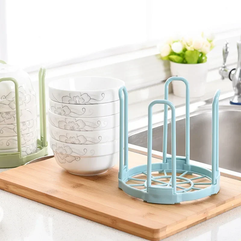 

Kitchen Dishes Drainage Rack Detachable Stove Cabinet Rice Bowl Storage Rack Table Top Sorting Plastic Tableware Storage