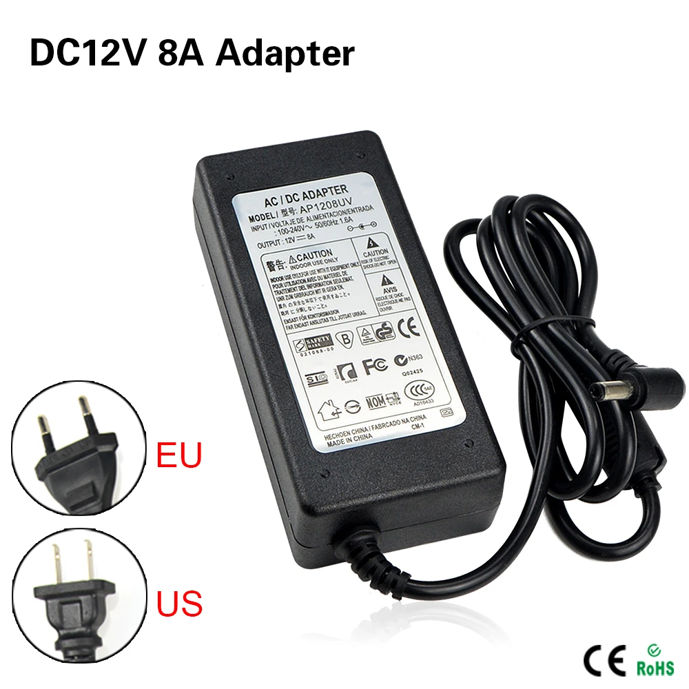 Universal DC 12V Lighting Transformer Power Supply Adapter for LED Strips