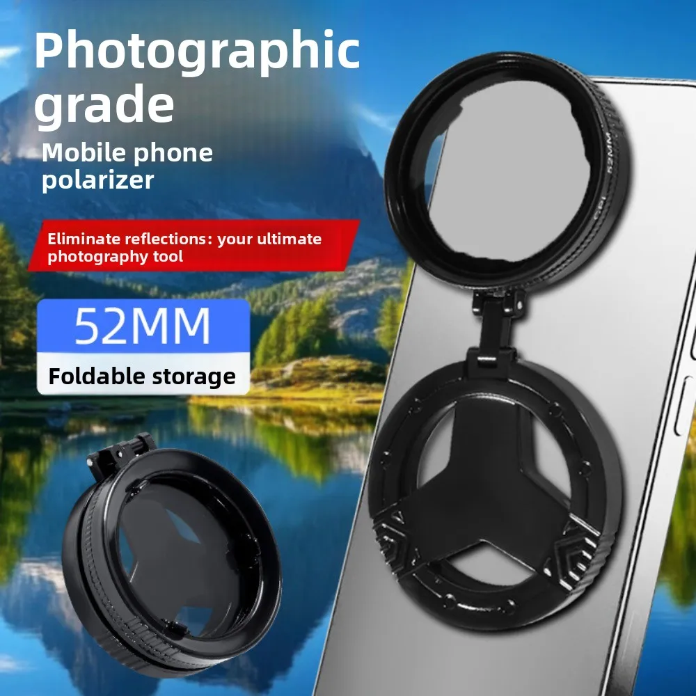 Filtro Polarizzatore per Telefono da 52mm, Rimuove Riflessi, Filtro CPL Magnetico per Telefono, Alta Definizione, Riduce i Riflessi, Lente per Telefono - Image 3