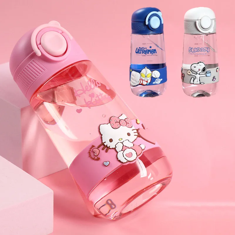 

500 мл Sanrios Kuromi чашка для воды Kawaii аниме портативный термос кружка коричная прозрачная фотография детский подарок на день рождения
