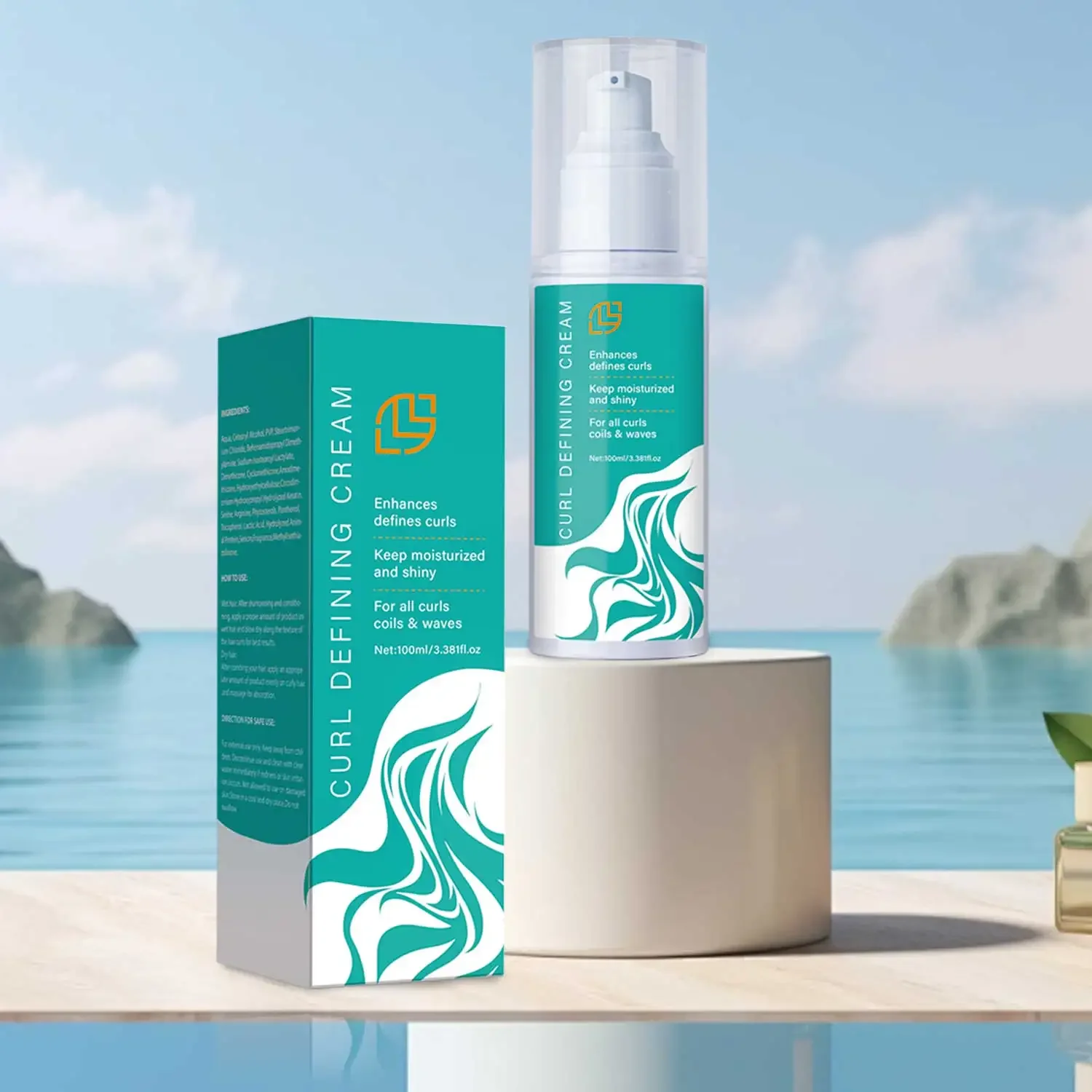 Curls Curl Defining Cream Enhance Waves Curls Coils Soft Hold Weightless Volume Moisturizing Frizz-Free Shine All Curl Patterns