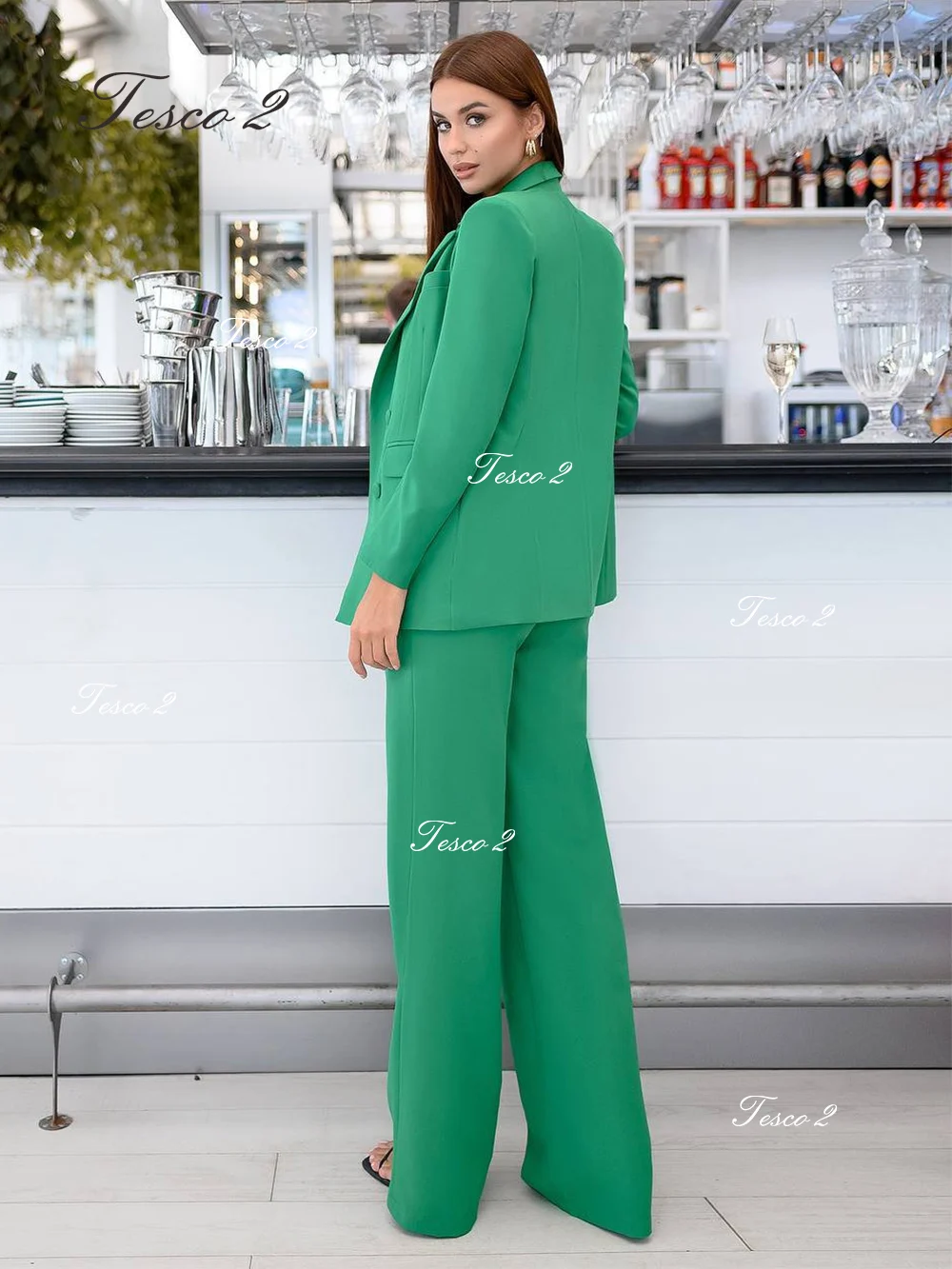 2 Pcs Women Suit Relaxed Wide Leg Peak Lapel Suit For Chic And Elegant Woman Set Fashion Spring Summer Lady Suit