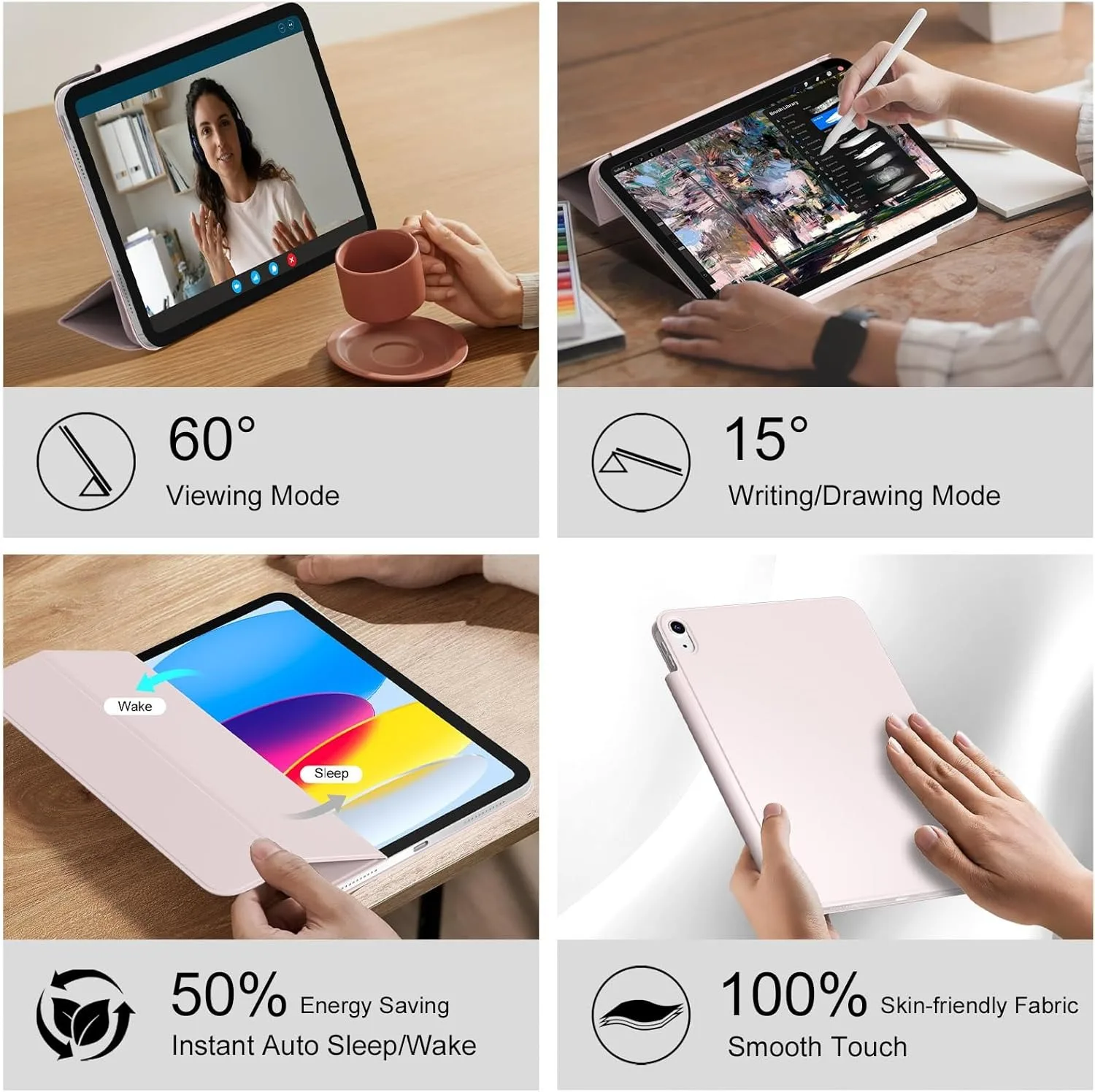 Ultra-slim Magnetic Protective Case For Ipad Pro Air Mini Tablet_voghion.com