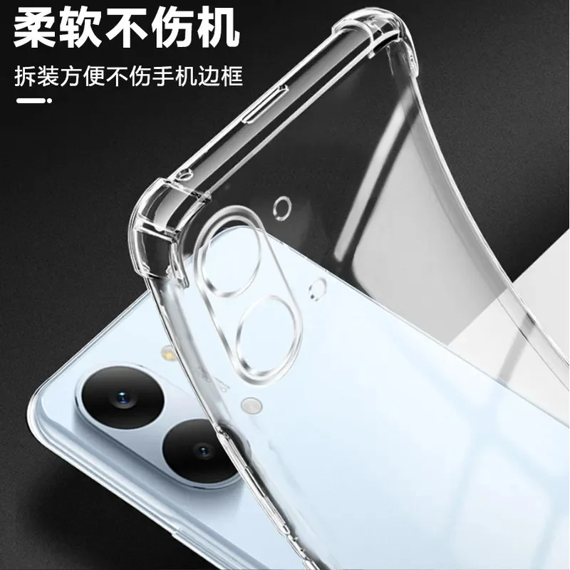 Shockproof Transparent Silicone Back Cover with Airbag Design