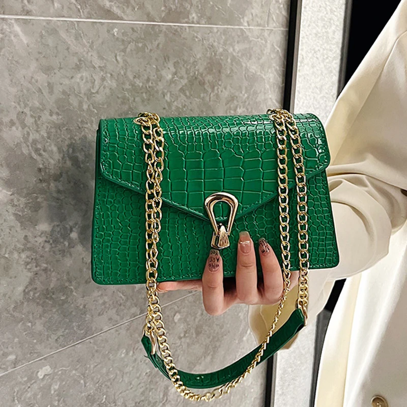 Fashion Luxury Design PU Leather Women Messenger Bag Female Chain Shoulder Crossbody Bag Small Ladies Underarm Top Handle Bag