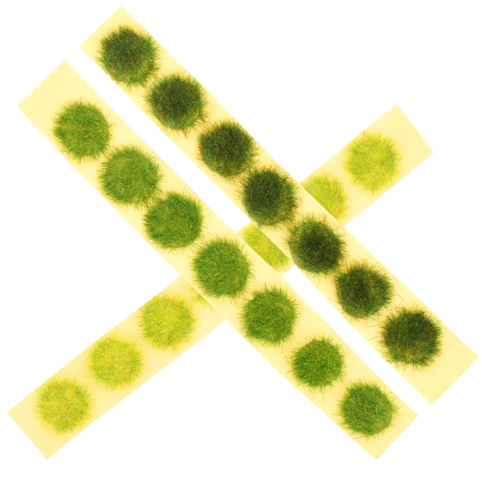 

3pcs Mini Plant Cluster Strips Vegetation Groups Strips Static Scenery Props