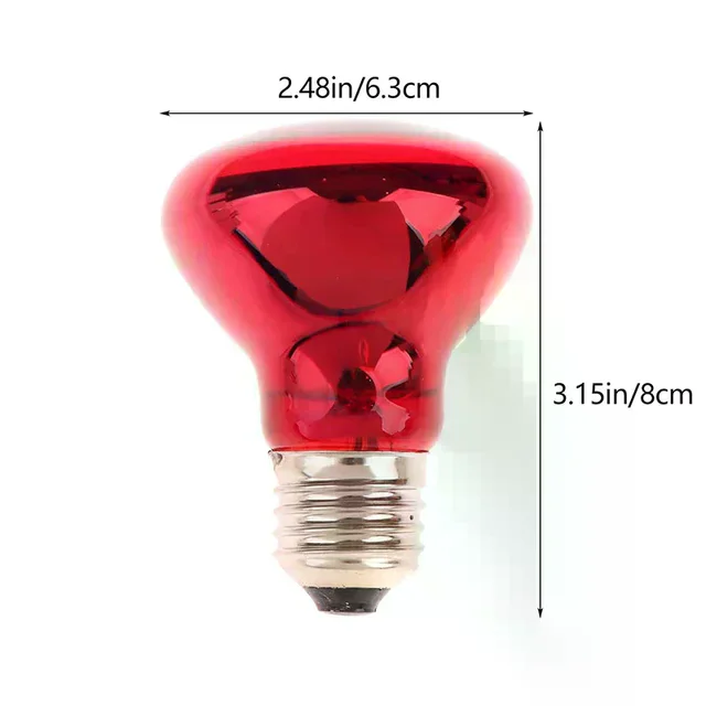 25/40/50/60/75/100W E27 UVA Poultry Bulb Infrared Night Light Day Poultry Heating Bulb For Plants Amphibians Reptile Pets 6