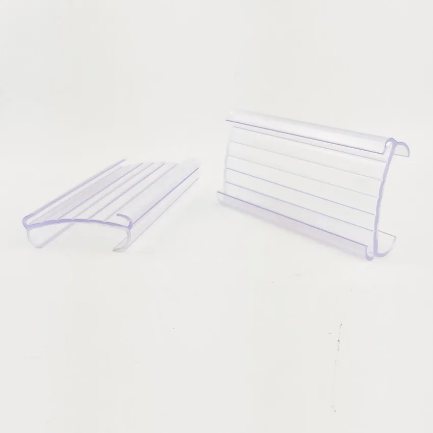 Plastic Shelf Lable Card Price Tag Display Holder Movable Hard PVC