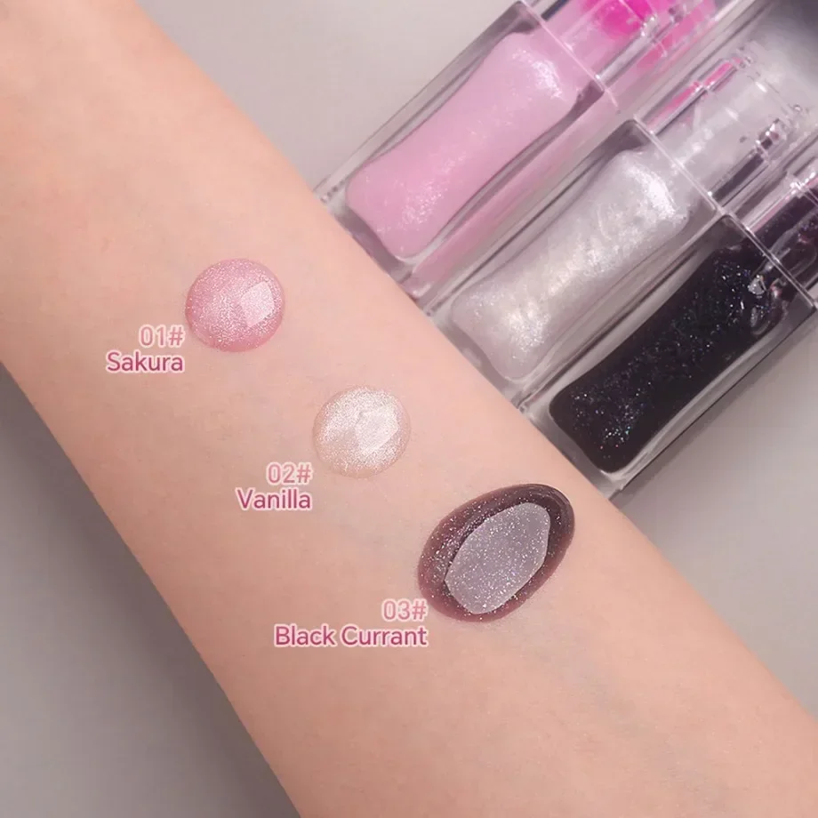 3-color Private Label Color-changing Lip Oil Custom Logo 6ml Transparent Square Tube Pearlescent Clear Lipgloss Makeup Wholesale 4