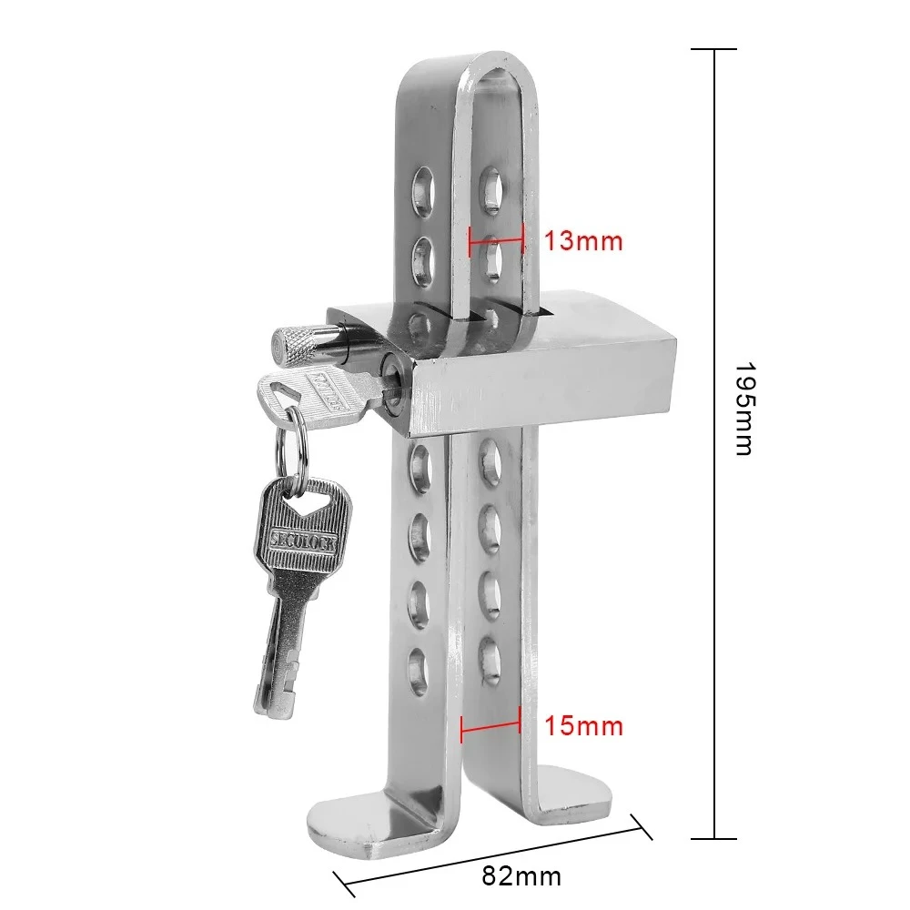 Stainless Steel Car Pedal Lock for Universal Auto Security