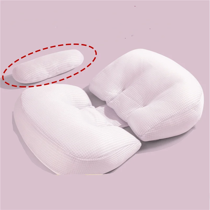 Simple Pure Color Cotton Pregnancy Pillow Washable U-shaped Side Pillow During Pregnancy Maternity Sleeping Artifact Supplies