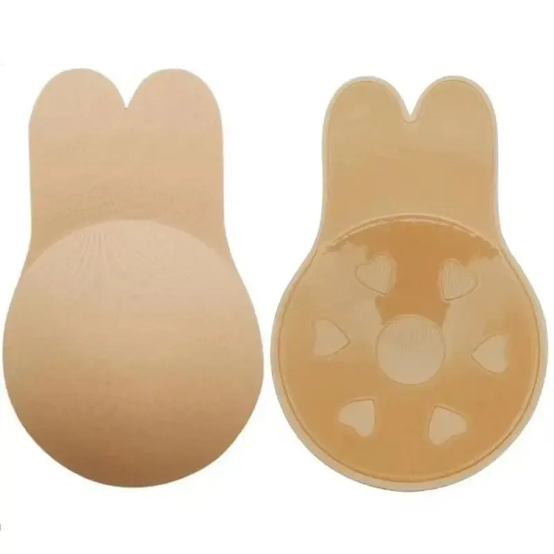 

Women Breast Lifting Stickers Push Up Bras Silicone Invisible Chest Strapless Breast Rabbit Lift Up Tape Nipple Cover Bra Pads