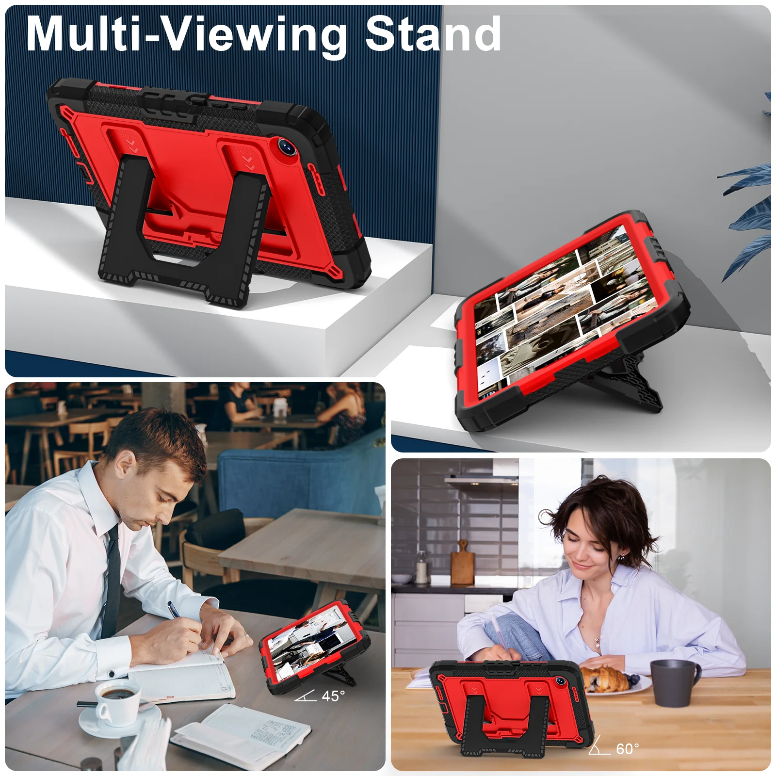 Rugged Armor Heavy Duty Shockproof Tablet Case with Stand, 8.7