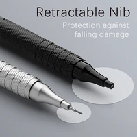 0.3/0.5/0.7/2.0mm Mechanical Pencil Low Center of Gravity Metal Drawing Special Pencil Office School Writing Art Supplies 6