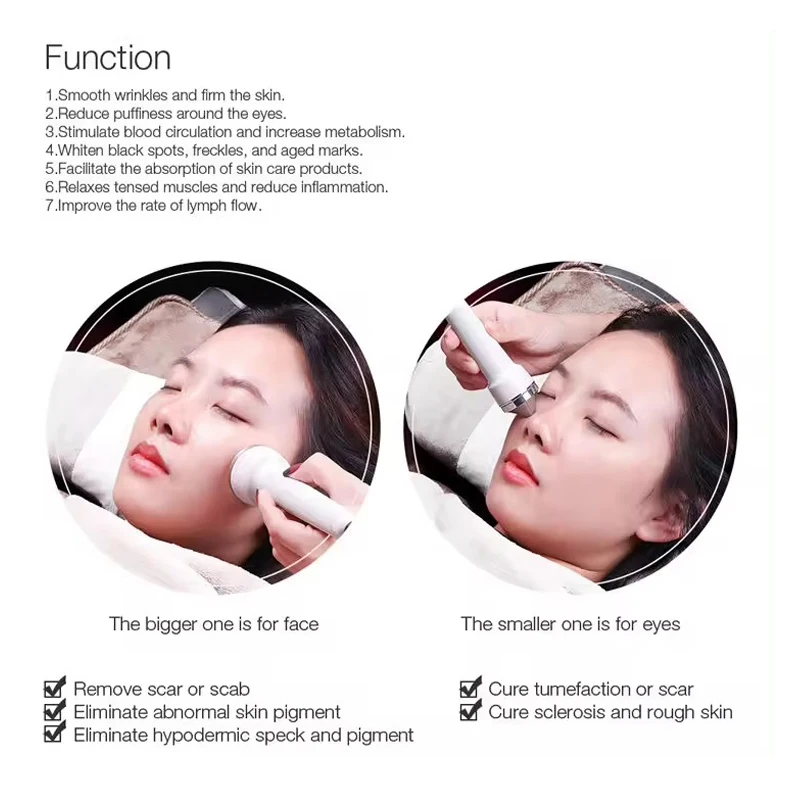 3 In 1 Ultrasonic Facial Machine Spot Freckle Removal Lifting Skin Anti Aging Beauty Vibrater Massager Facial Skin Care Devices