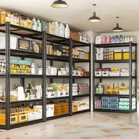 35.55"W x 72"H x 16"D Storage Shelves 72"H Garage Shelving Heavy Duty 2020LBS 5 Tier Adjustable Metal Shelving Unit 1