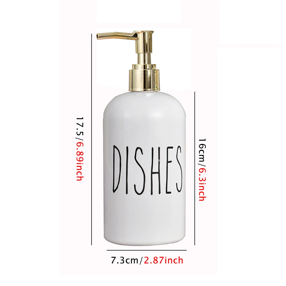 500ml refillable soap dispenser with chrome gold pump for bathroom and kitchen